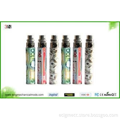 Embossed VV Ego E Cig Battery / Ego Q Battery 650 puff , 85